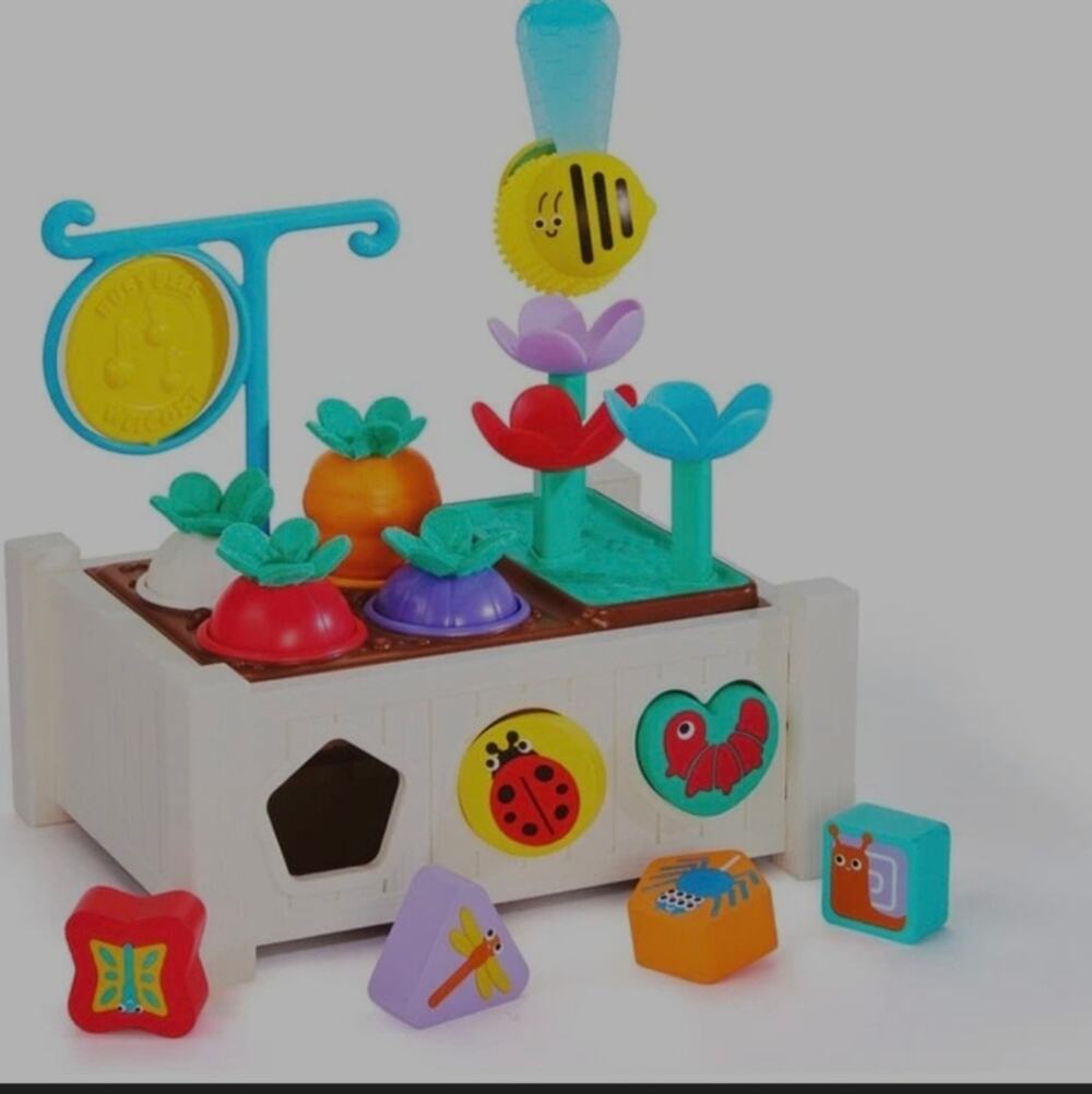 FAO Schwarz Bumble Bee Garden Sort & Match Set Toddler Toy SHape Sorter New HTF
